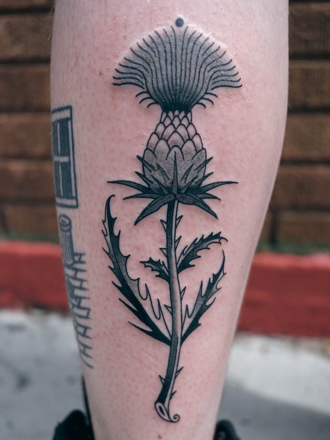 Tattoo by @yourfriendlytattooer — black_and_grey