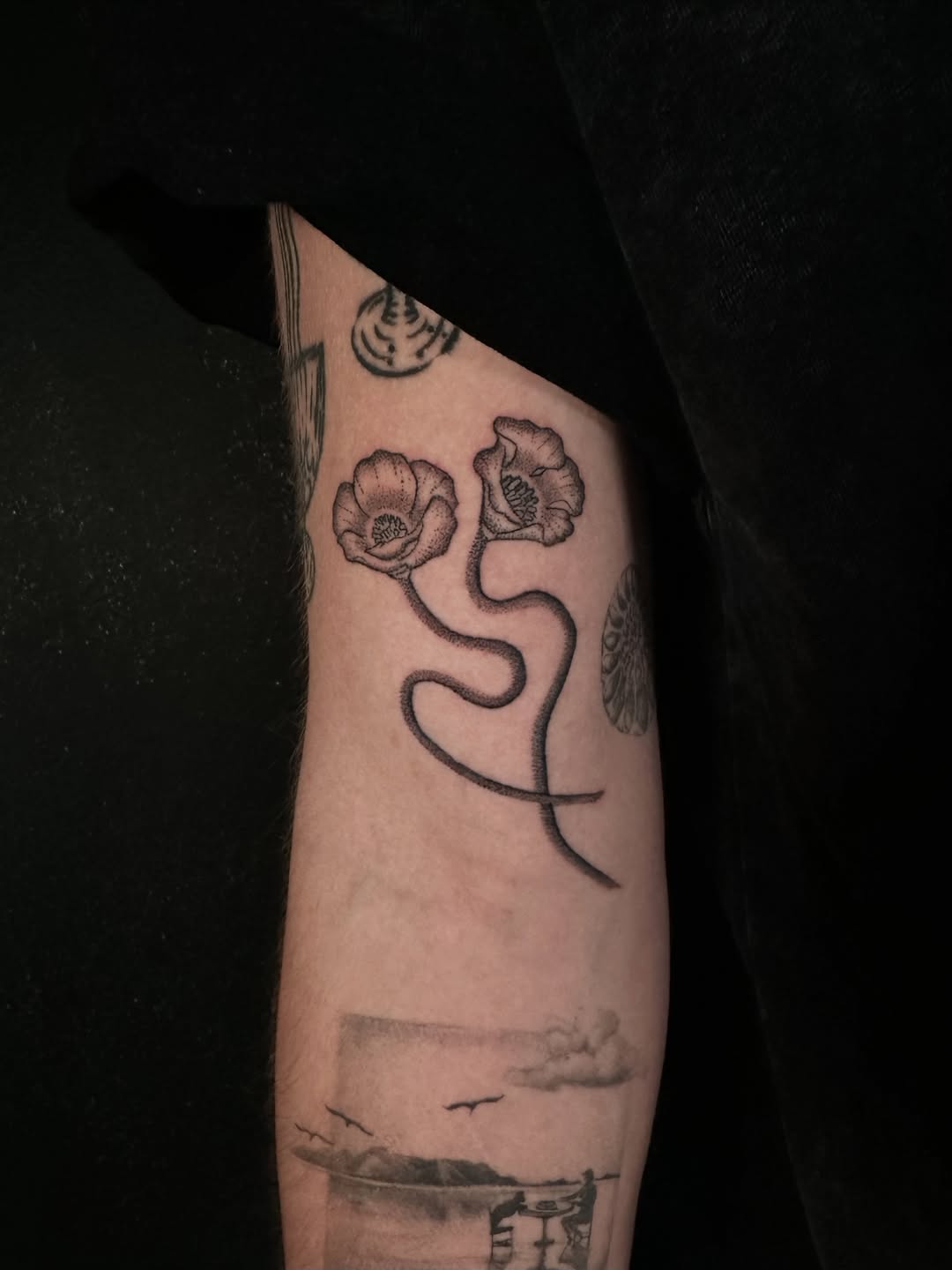 Tattoo by @tenderpoke — black_and_grey