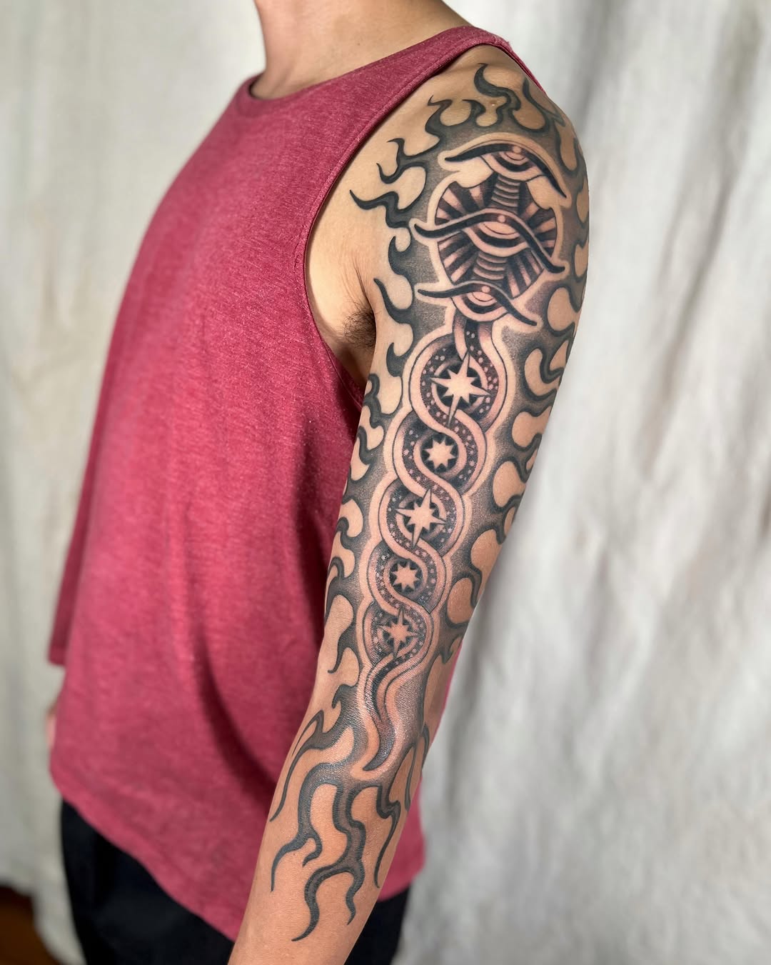Tattoo by @katnoirink โ tribal, black_and_grey