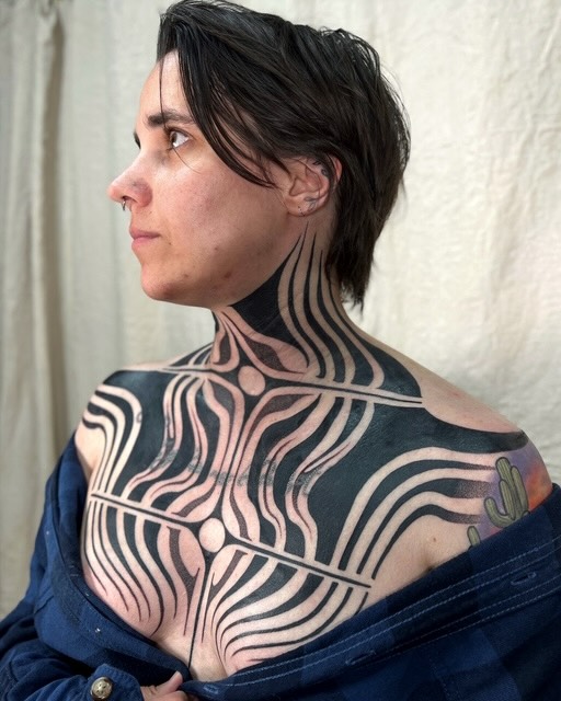 Tattoo by @katnoirink โ blackwork, geometric