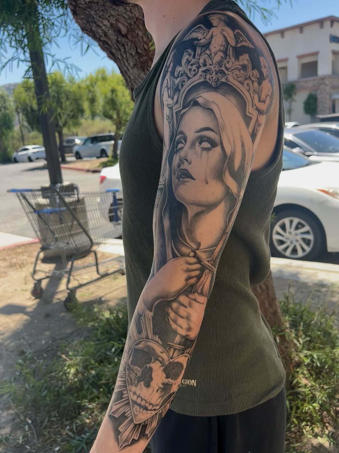 Tattoo by @dvminiquex — black_and_grey, realism