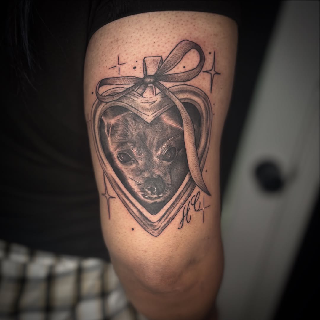 Tattoo by @gina.nvink — realism, black_and_grey
