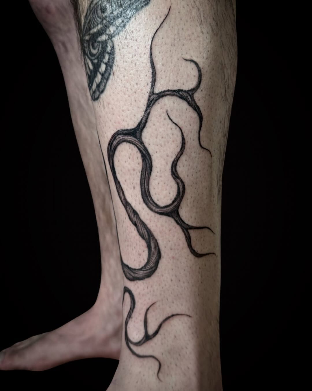 Tattoo by @skeletonvelvet — blackwork, illustrative