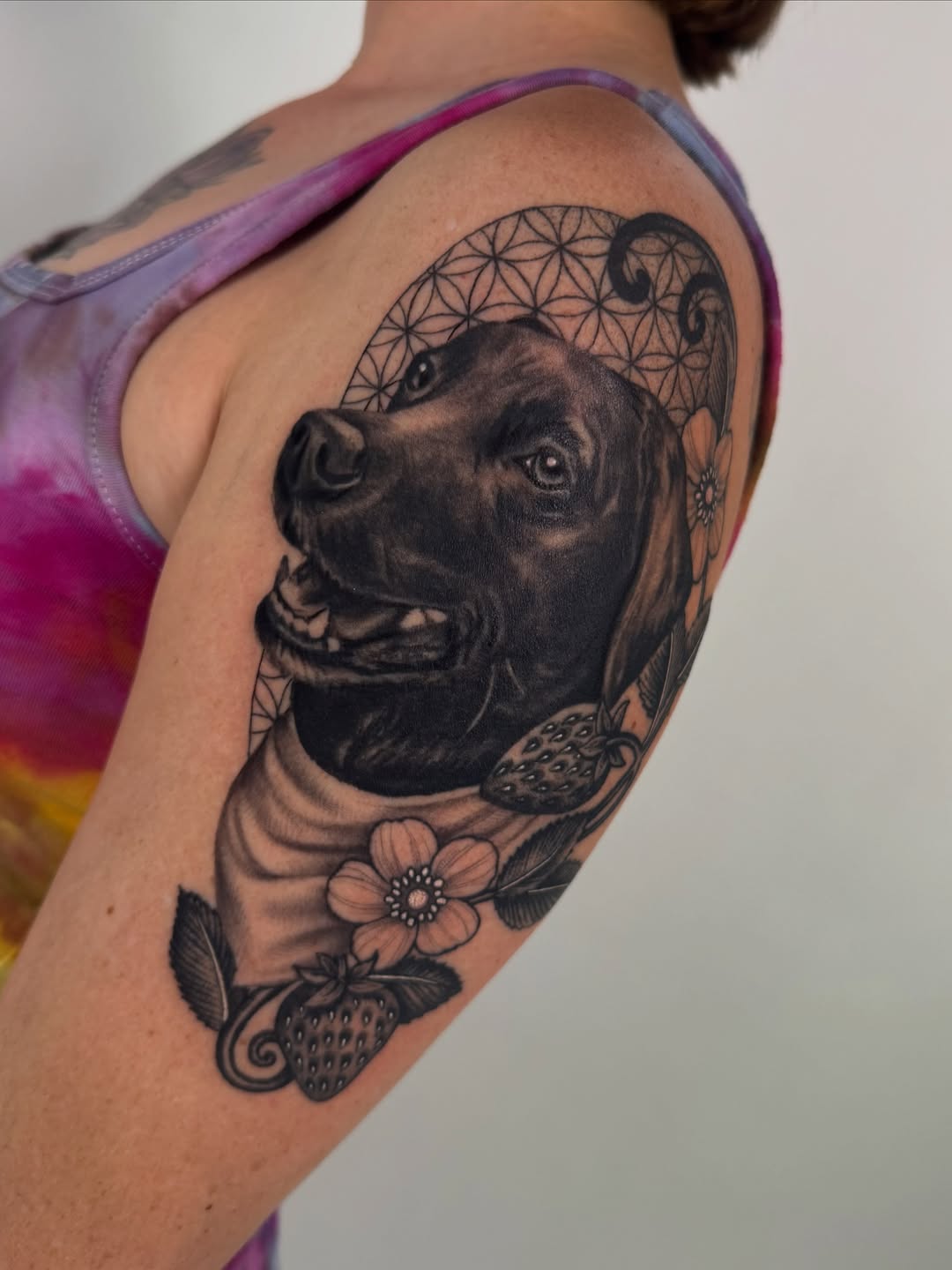 Tattoo by @tannerminocktattoos — realism, black_and_grey