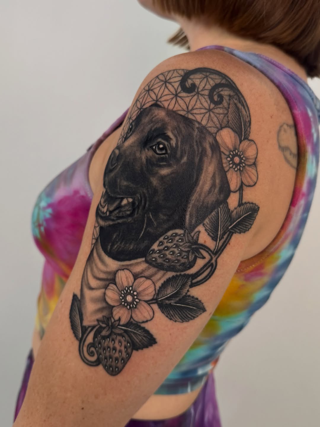 Tattoo by @tannerminocktattoos — realism, black_and_grey