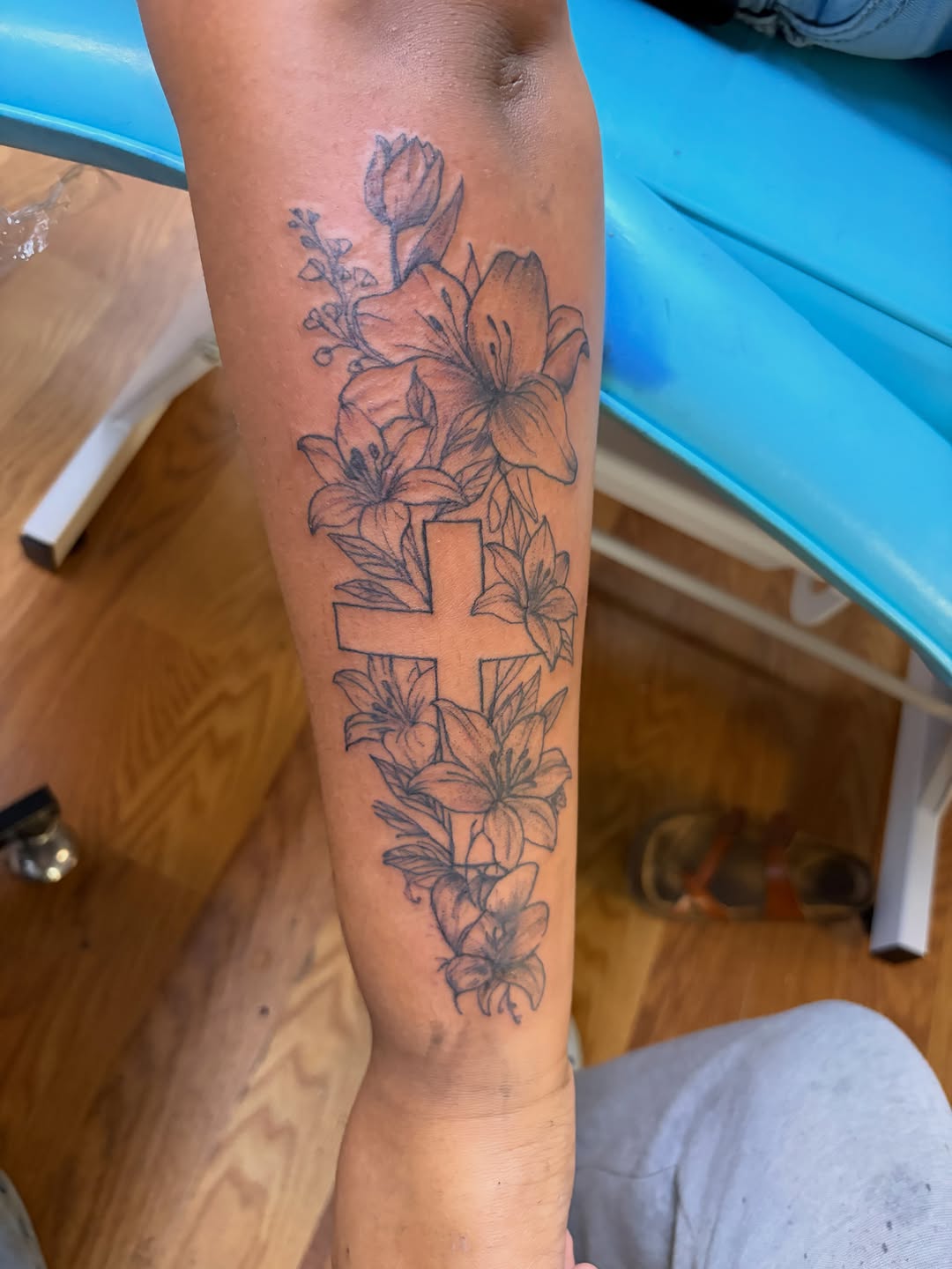 Tattoo by @blacksaddleink — illustrative, black_and_grey