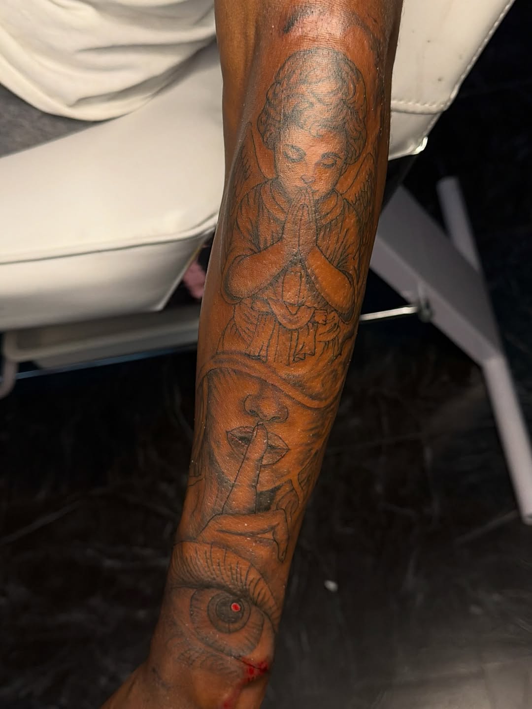 Tattoo by @addicted222inkk_ β black_and_grey