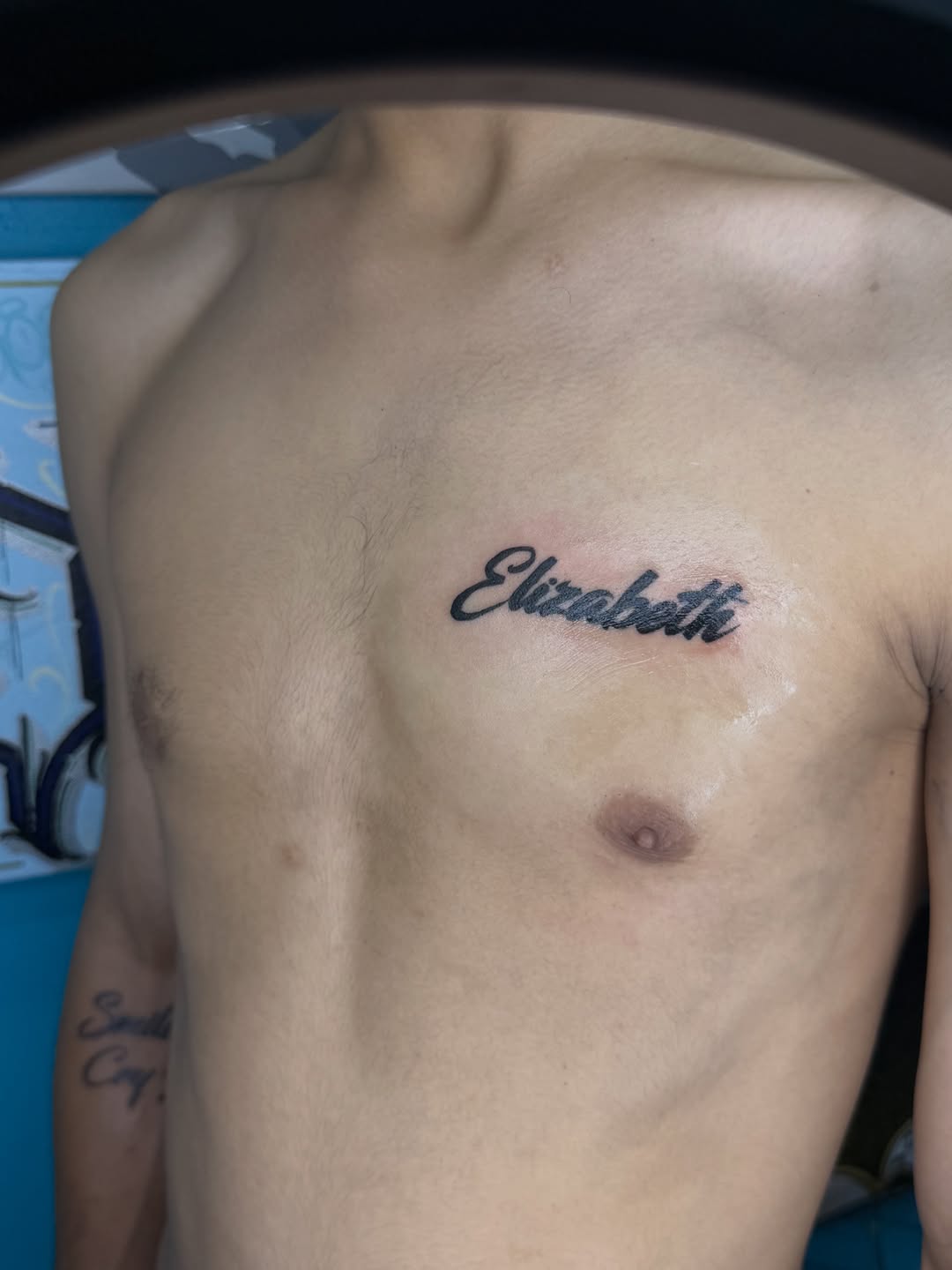 Tattoo by @greave.tattoos — lettering_script, fine_line