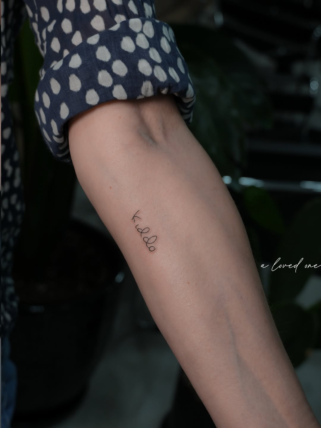 Tattoo by @tattooernyc โ fine_line, lettering_script