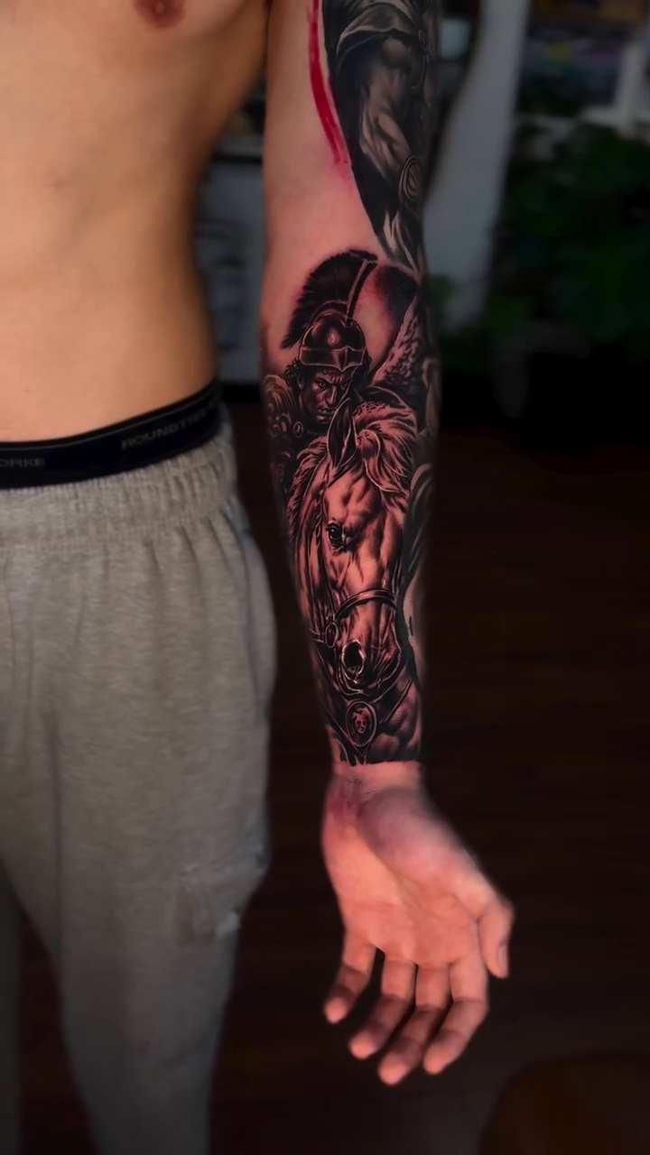 Tattoo by @gage.tattoo — blackwork, illustrative