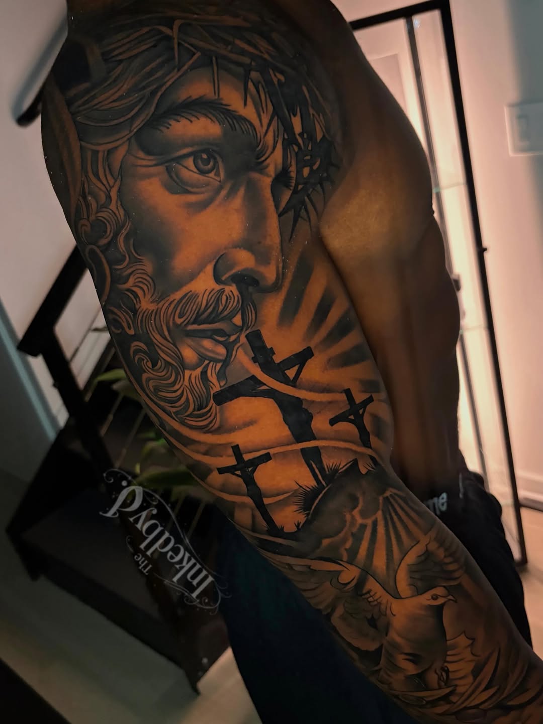 Tattoo by @theinkedbyj โ realism, black_and_grey