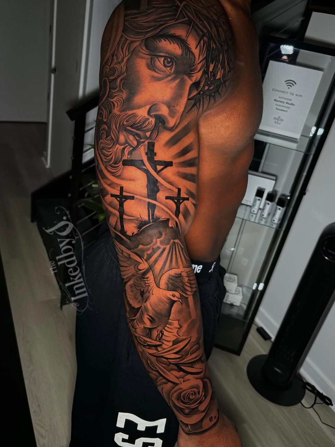 Tattoo by @theinkedbyj โ realism, black_and_grey