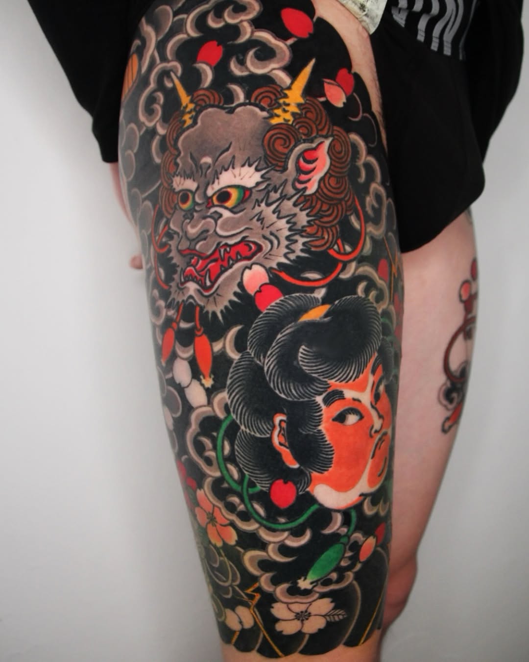 Tattoo by @hongdo_oriental — japanese_irezumi, black_and_grey