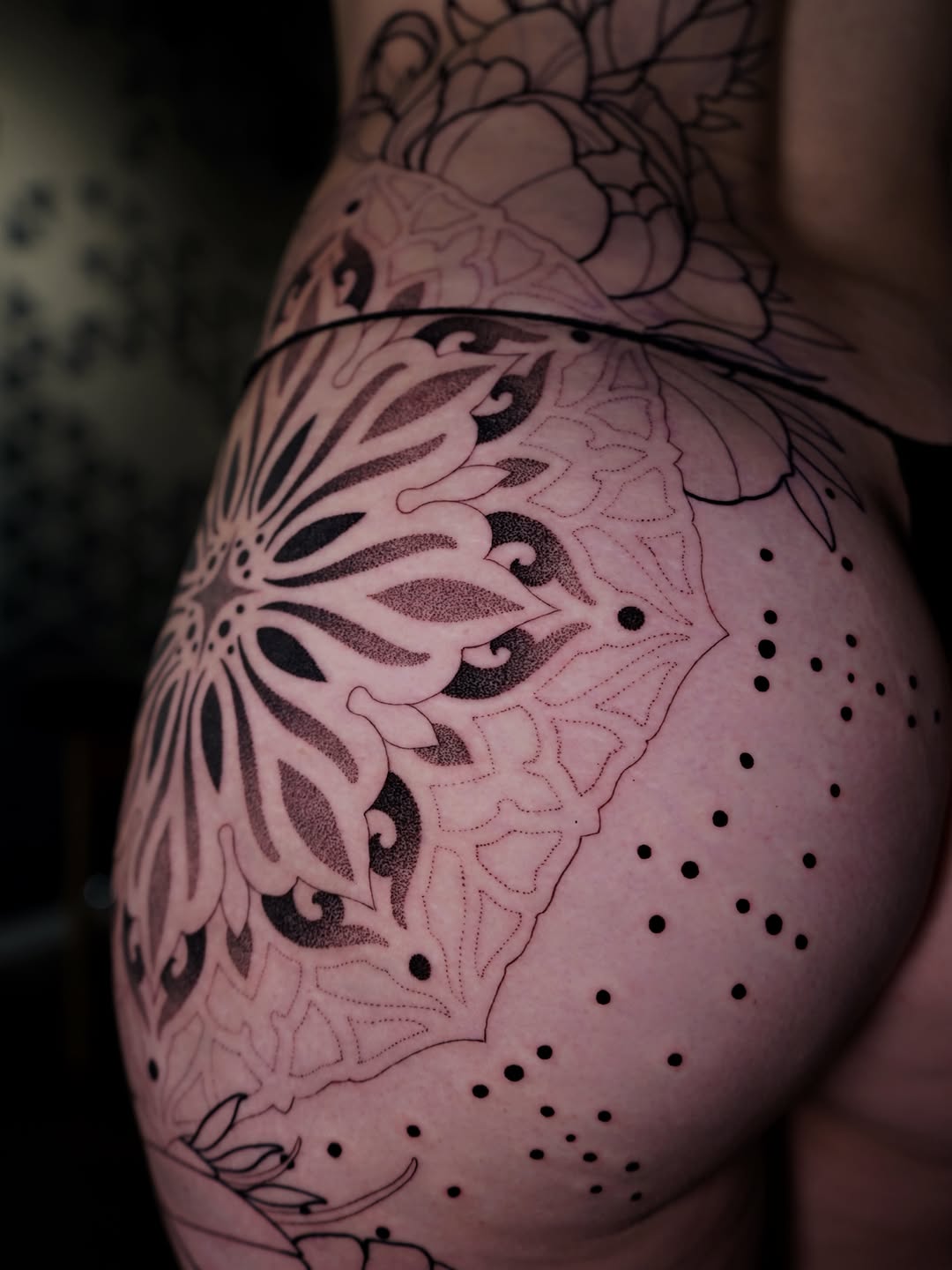 Tattoo by @hxc.tattoos — dotwork, ornamental