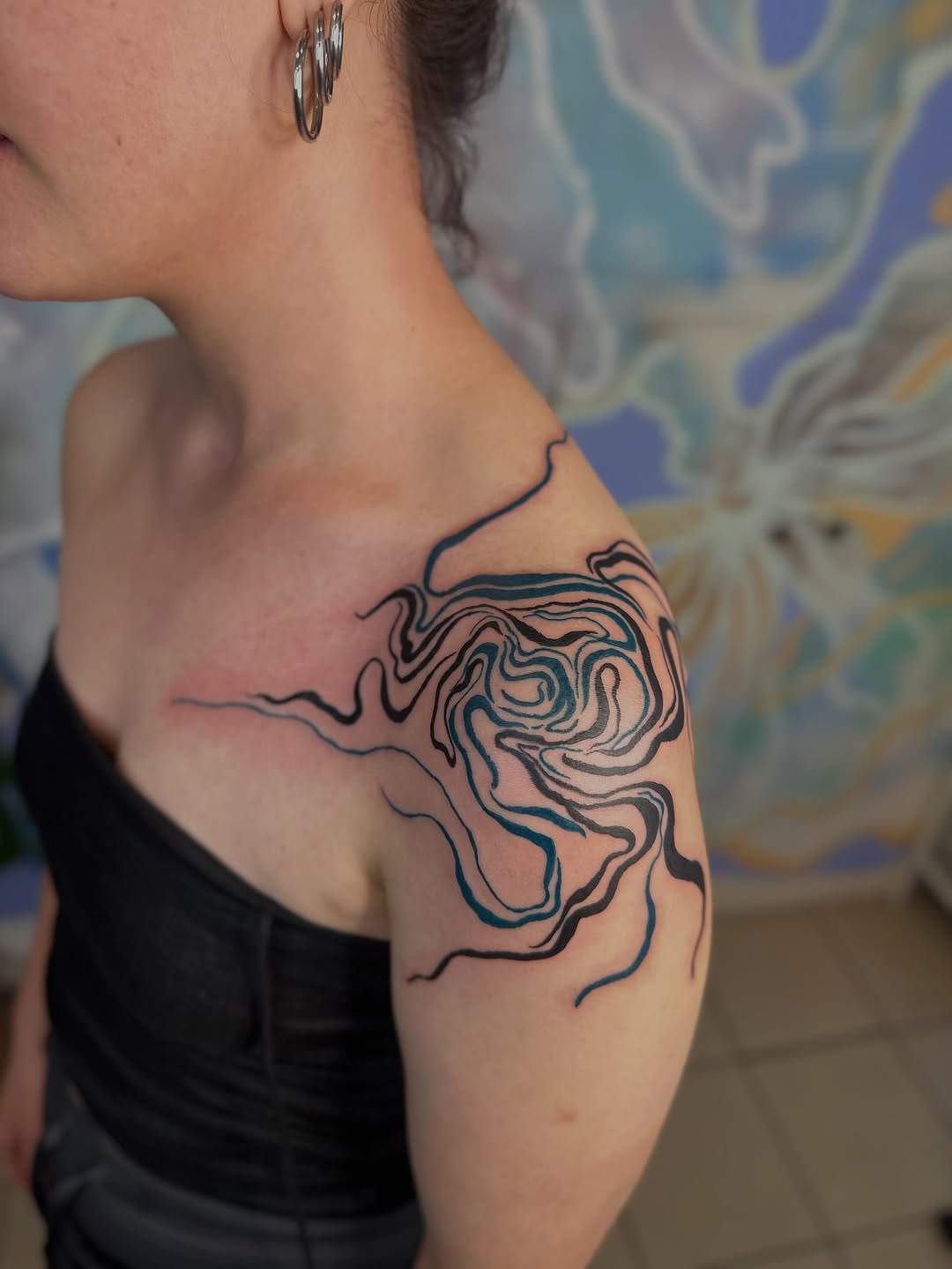 Tattoo by @kyklothymia — abstract, black_and_grey