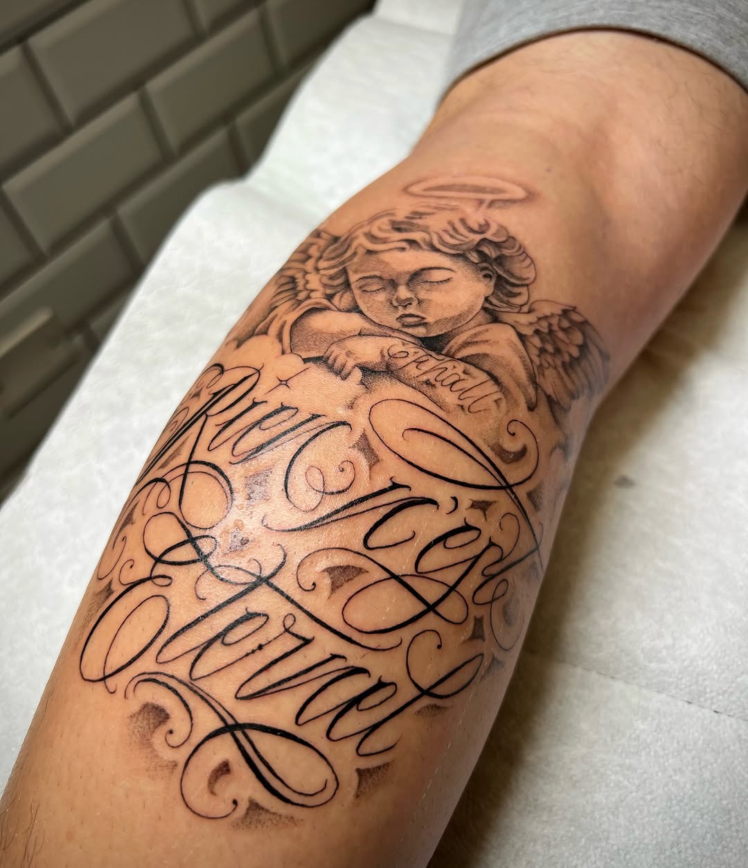 Tattoo by @blot_tattoo — lettering_script