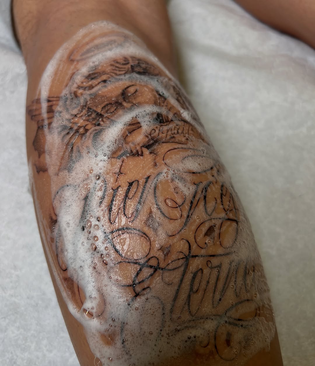 Tattoo by @blot_tattoo — lettering_script