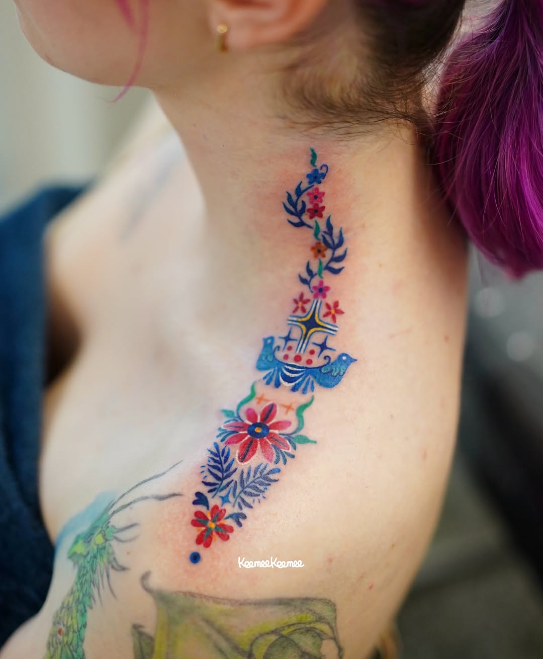 Tattoo by @keemee.keemee — watercolor, ornamental