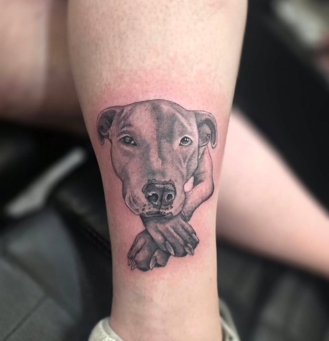 Tattoo by @noposfucktattoos โ realism, black_and_grey