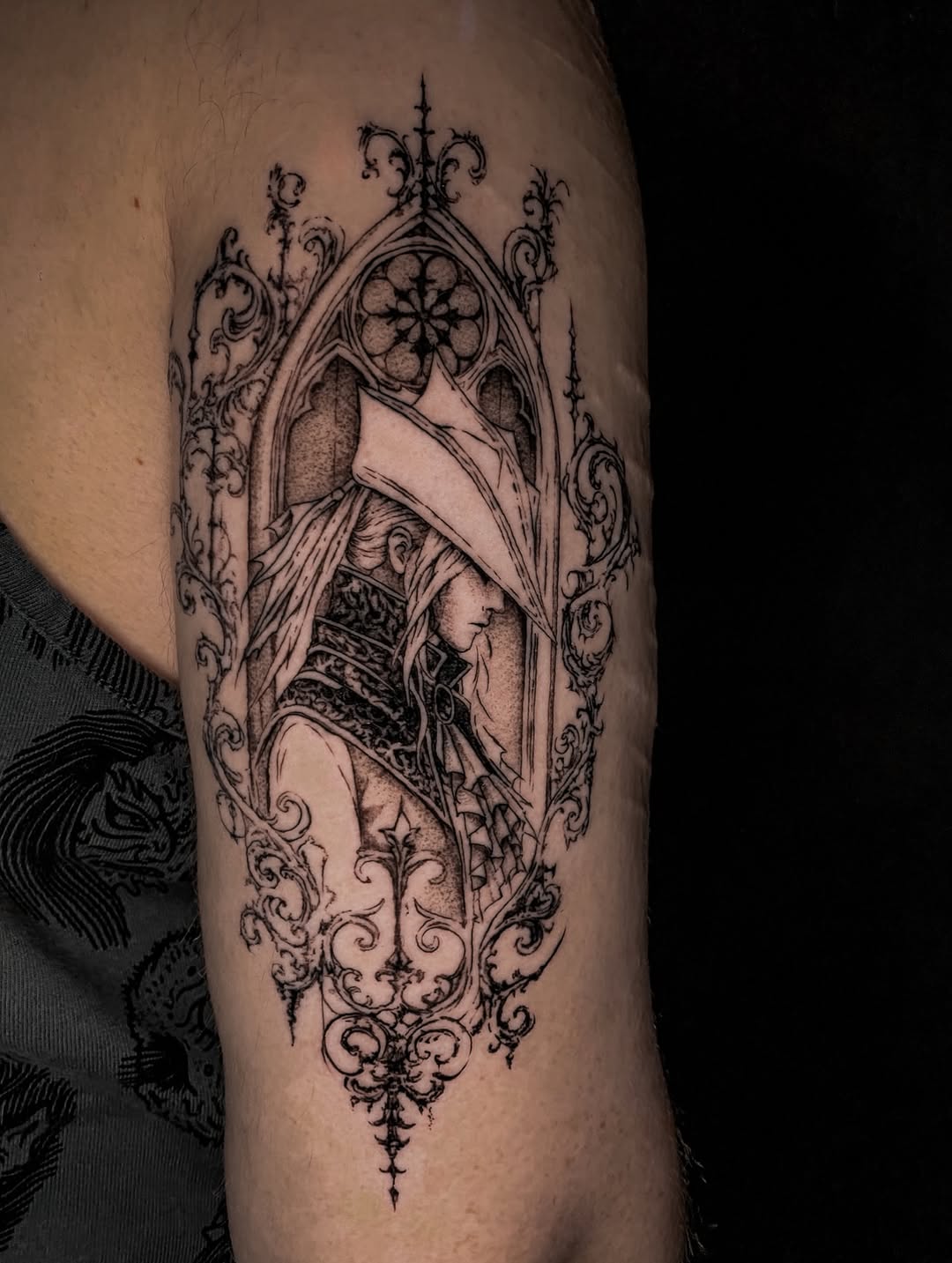 Tattoo by @bloodwork.ink — black_and_grey, illustrative