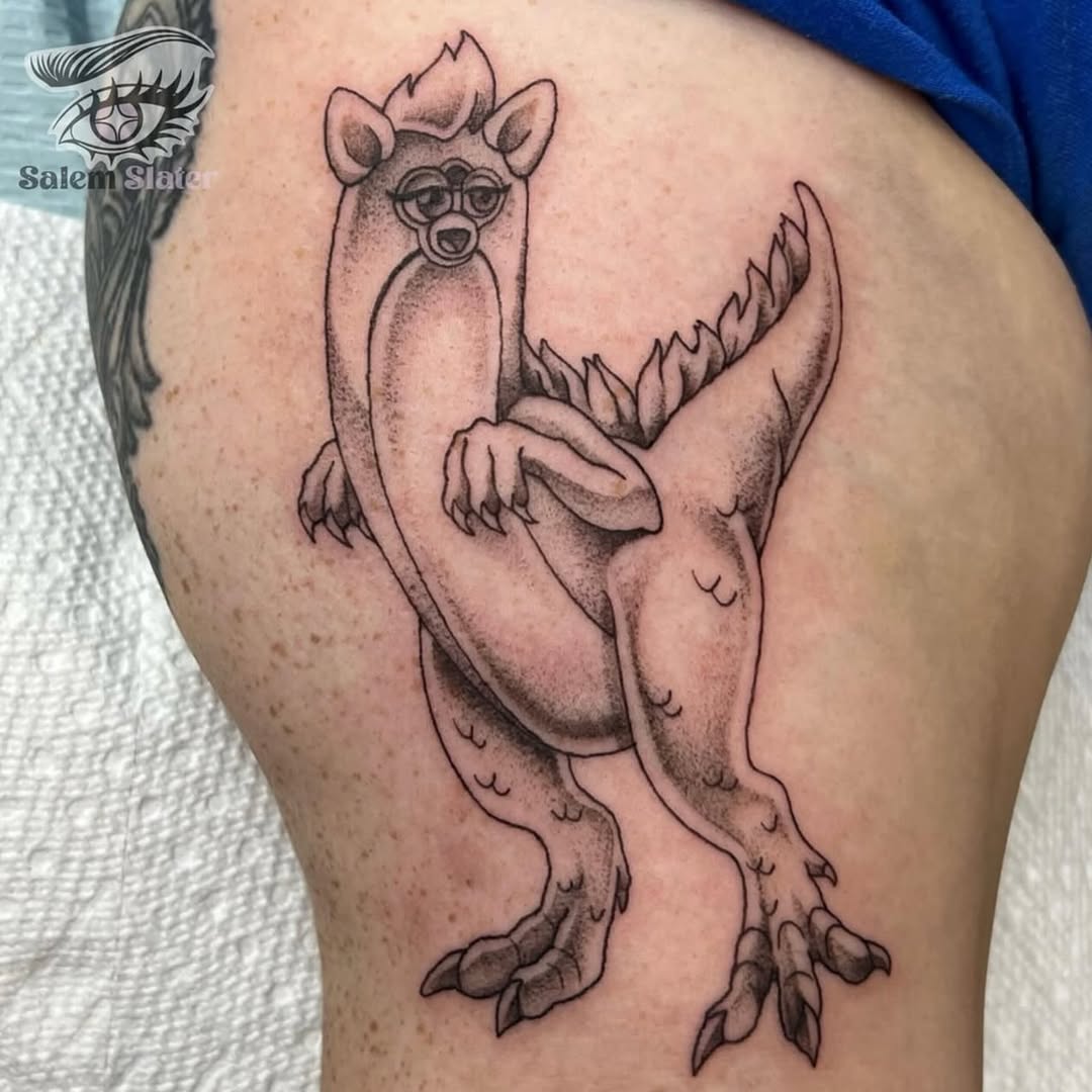 Tattoo by @mesmerize.ink — black_and_grey, new_school