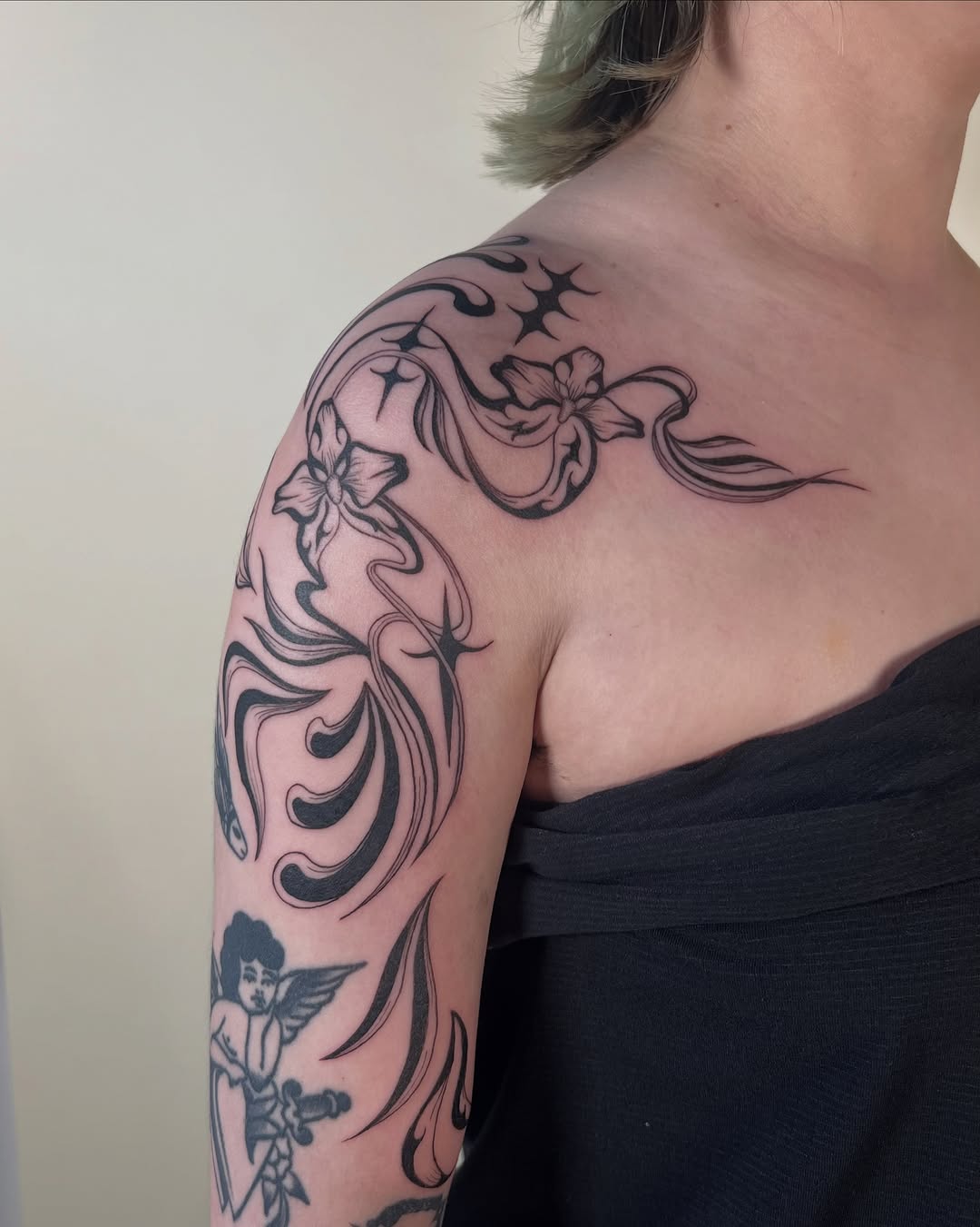 Tattoo by @aldentetattoo — blackwork, ornamental