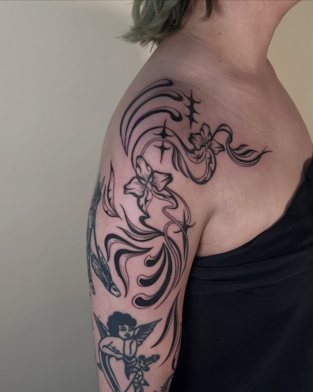 Tattoo by @aldentetattoo — ornamental, fine_line