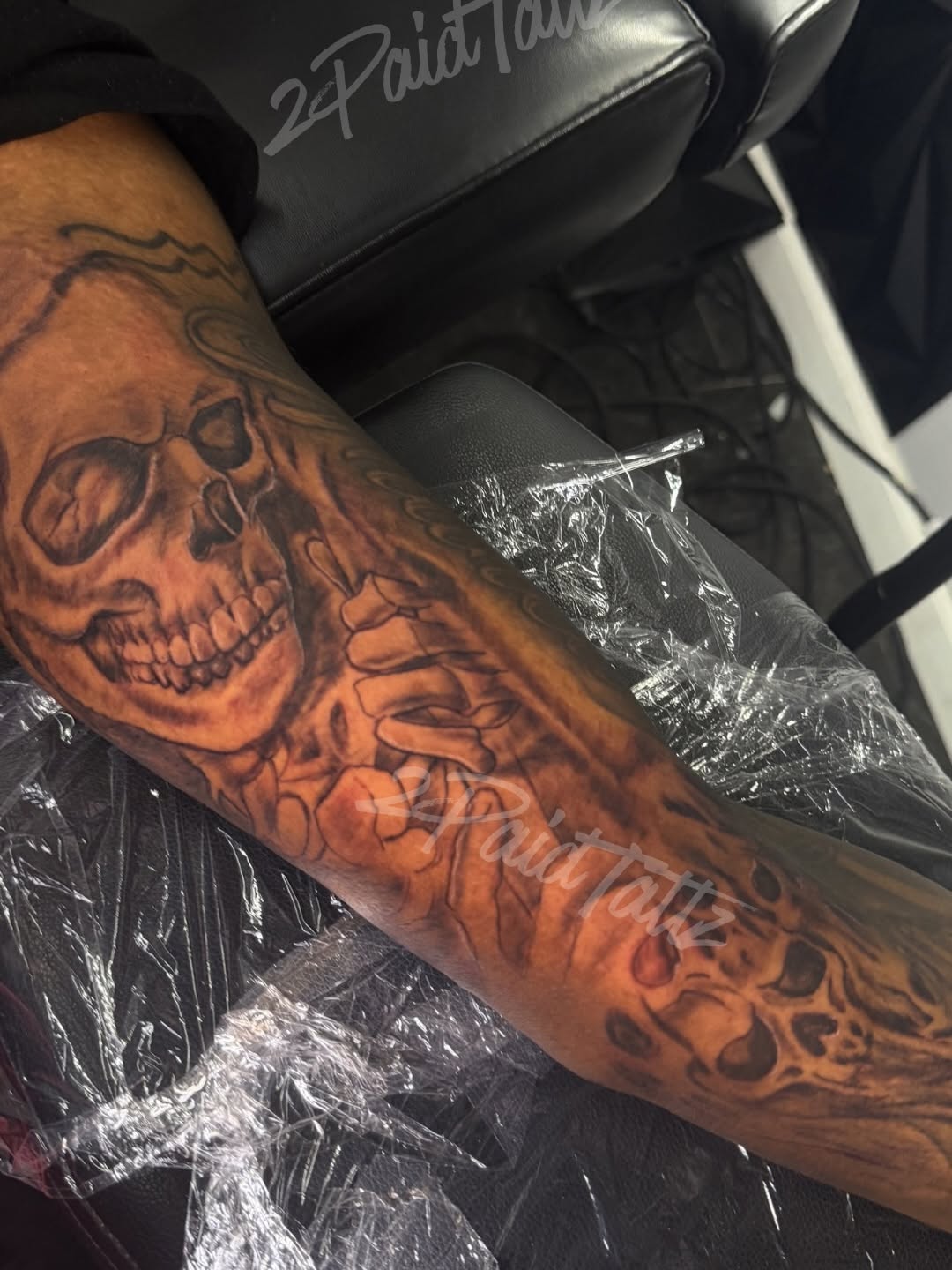 Tattoo by @2paidtattz — black_and_grey, realism