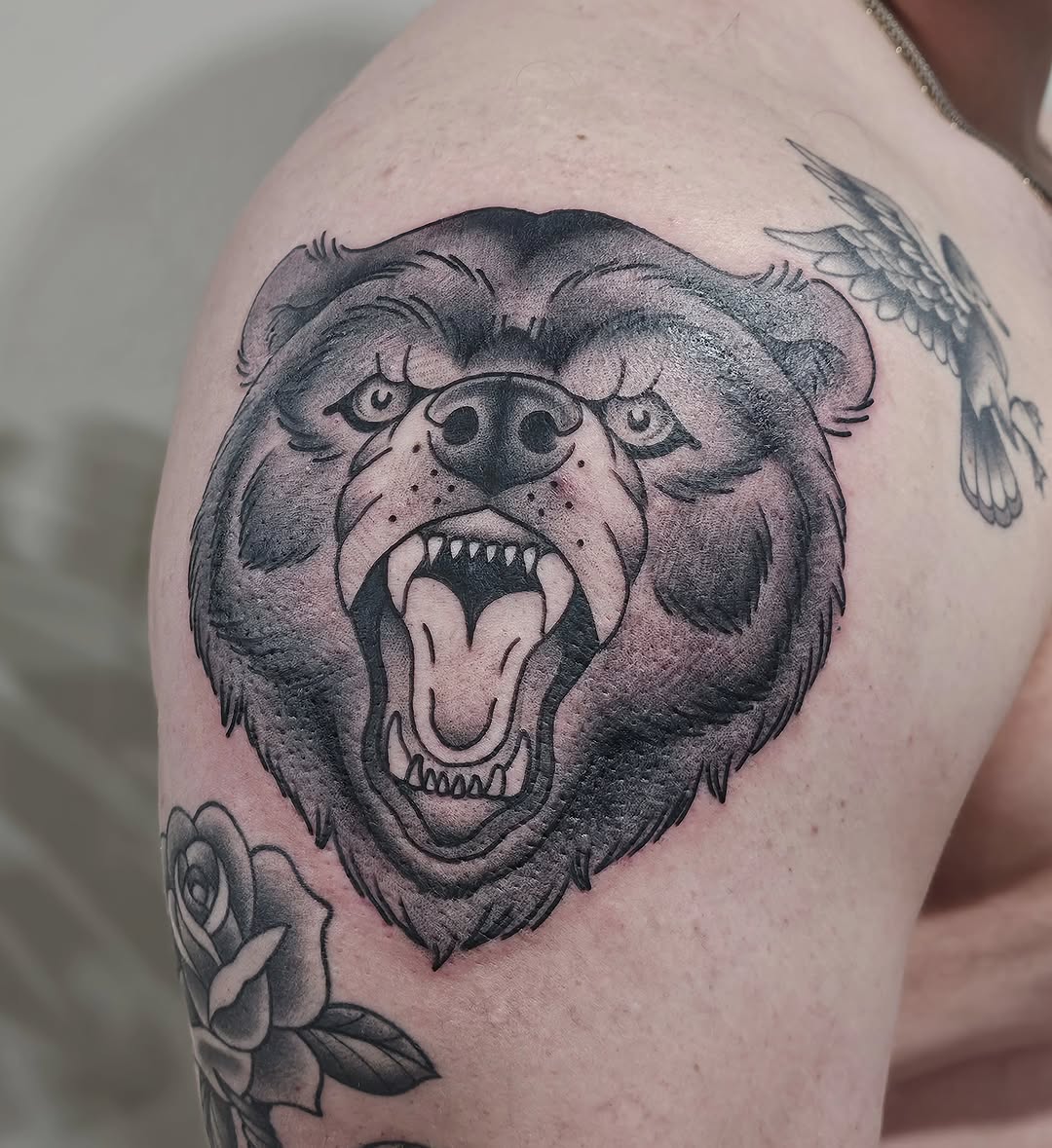 Tattoo by @tattoosbykylie โ american_traditional, black_and_grey