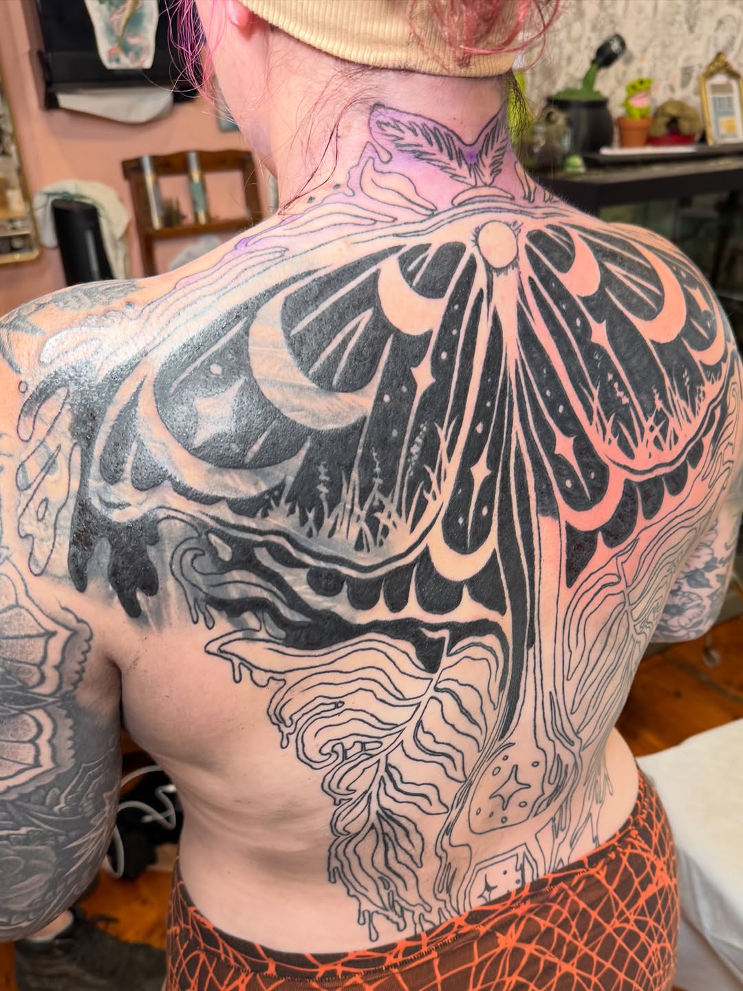 Tattoo by @rebekatattoos โ blackwork, illustrative