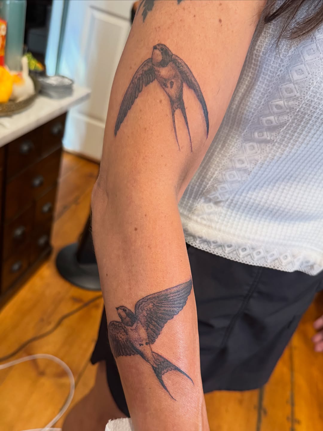 Tattoo by @rebekatattoos โ realism, black_and_grey