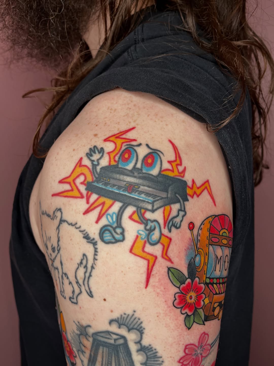 Tattoo by @allykat_tatts — illustrative, new_school