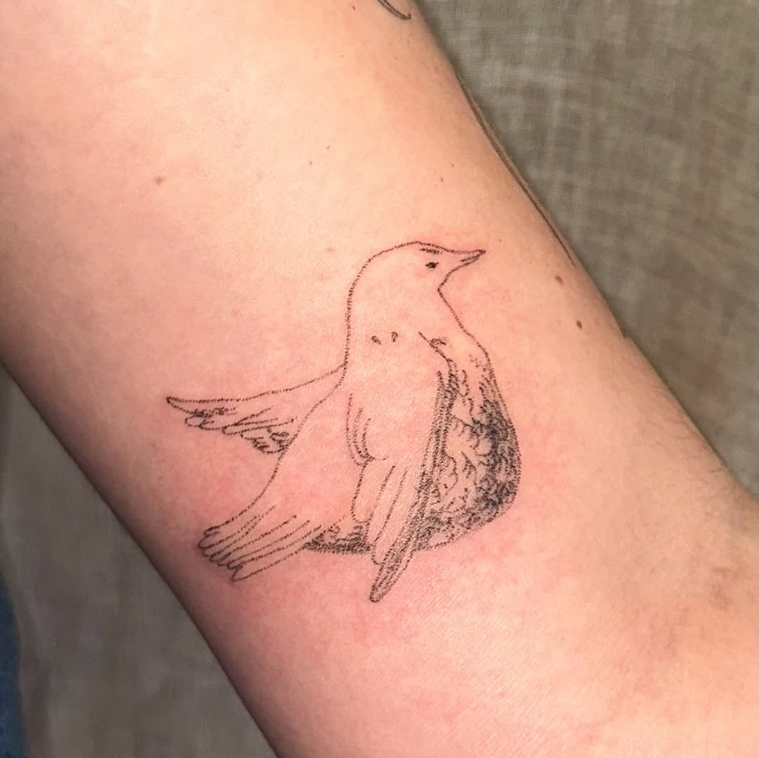 Tattoo by @pokingyousoftly — fine_line