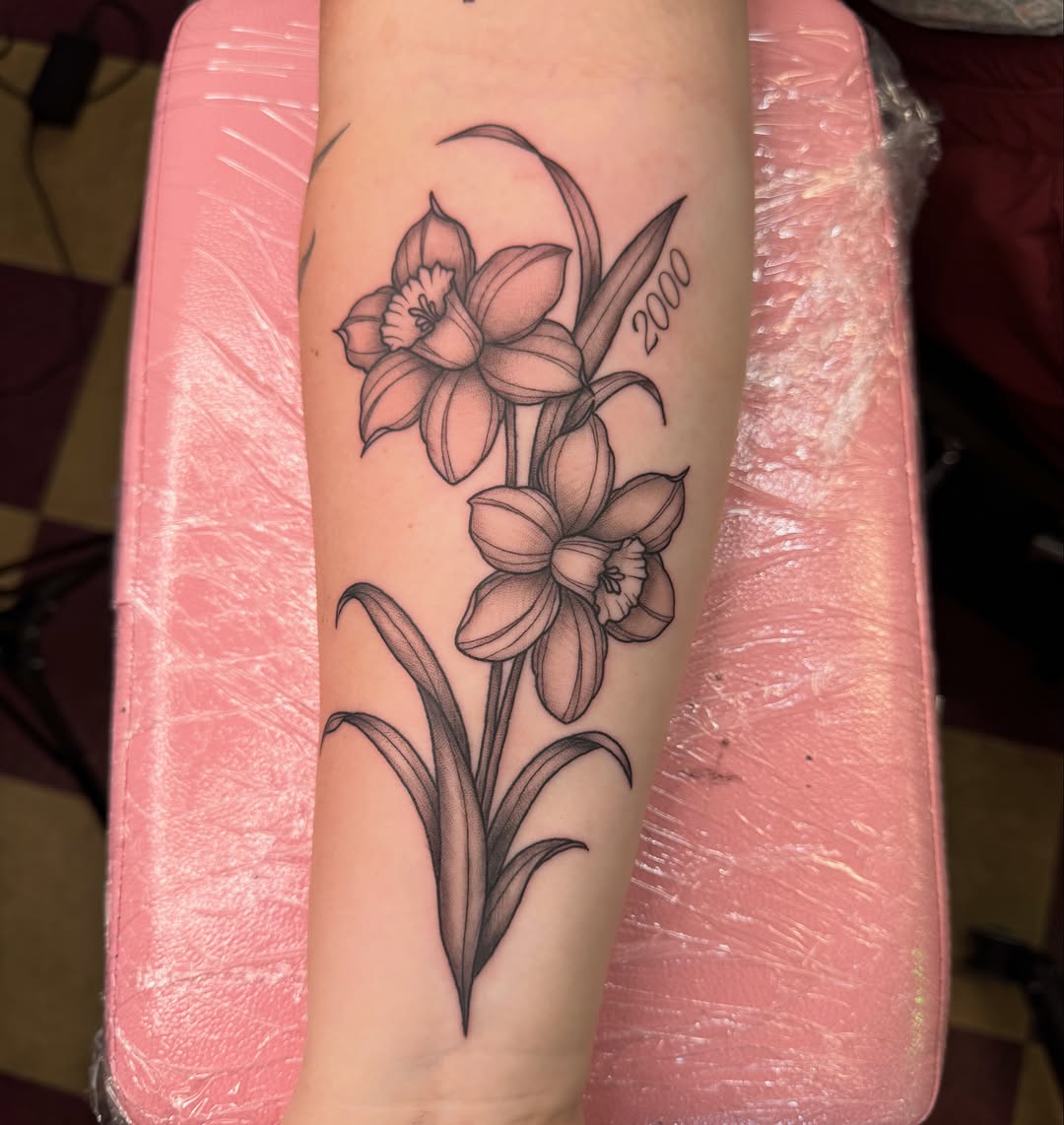 Tattoo by @inkedbycora — illustrative, black_and_grey