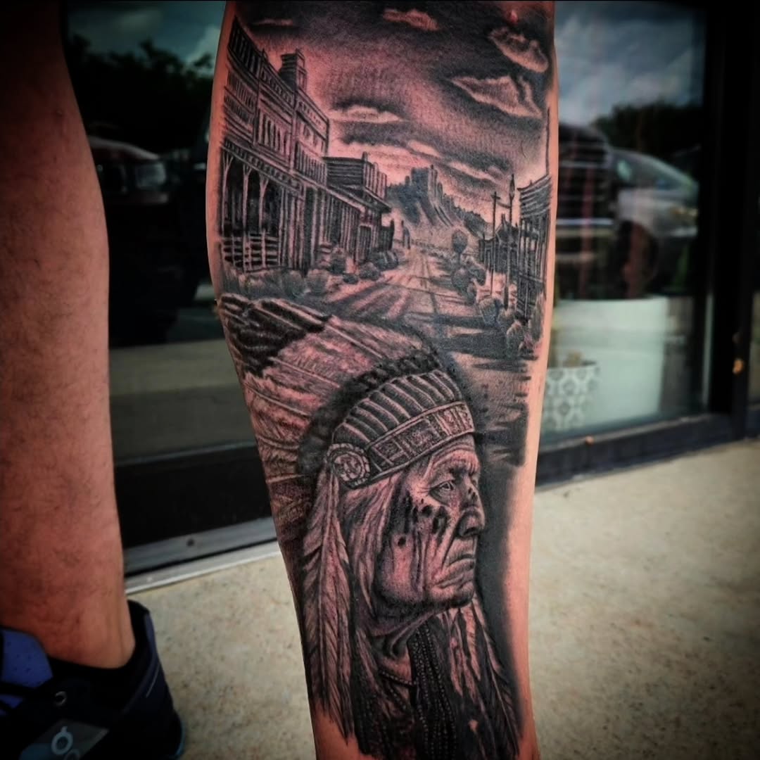 Tattoo by @mikebugenhagentattoos — realism, black_and_grey