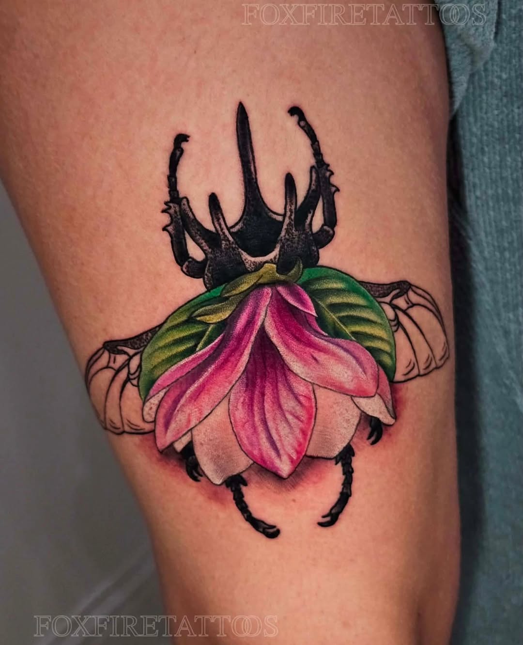 Tattoo by @foxfiretattoos — realism, black_and_grey