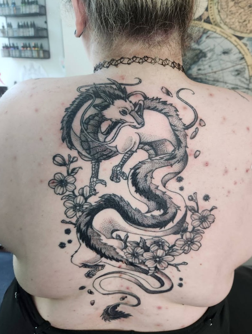 Tattoo by @captain.slug โ black_and_grey, dotwork
