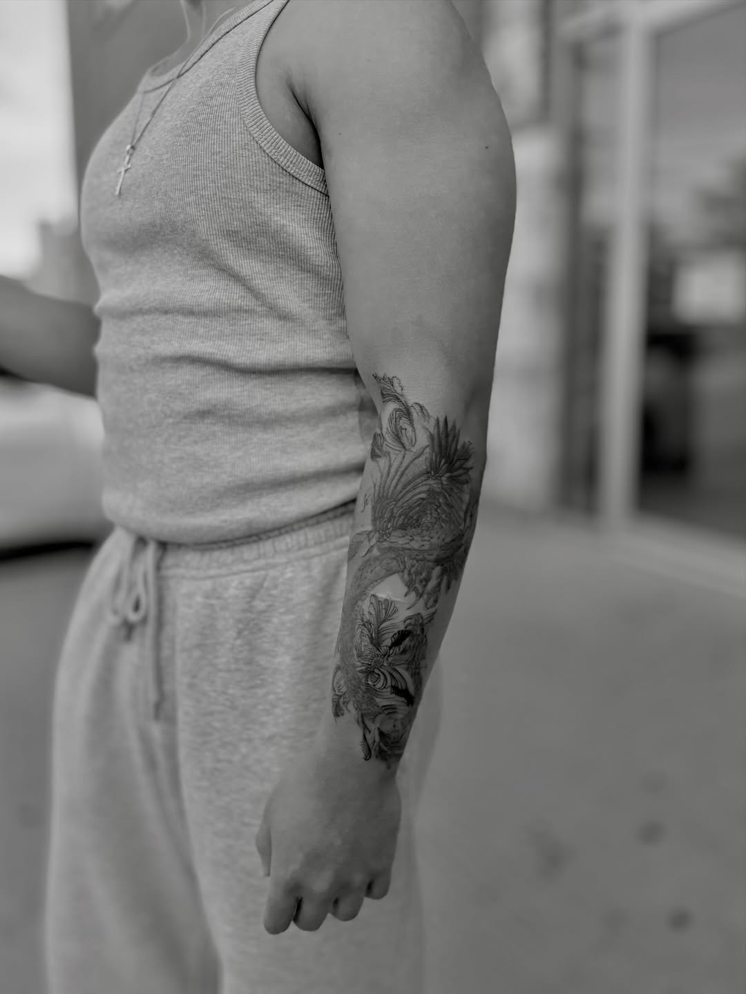 Tattoo by @mugshot.ink — illustrative, black_and_grey