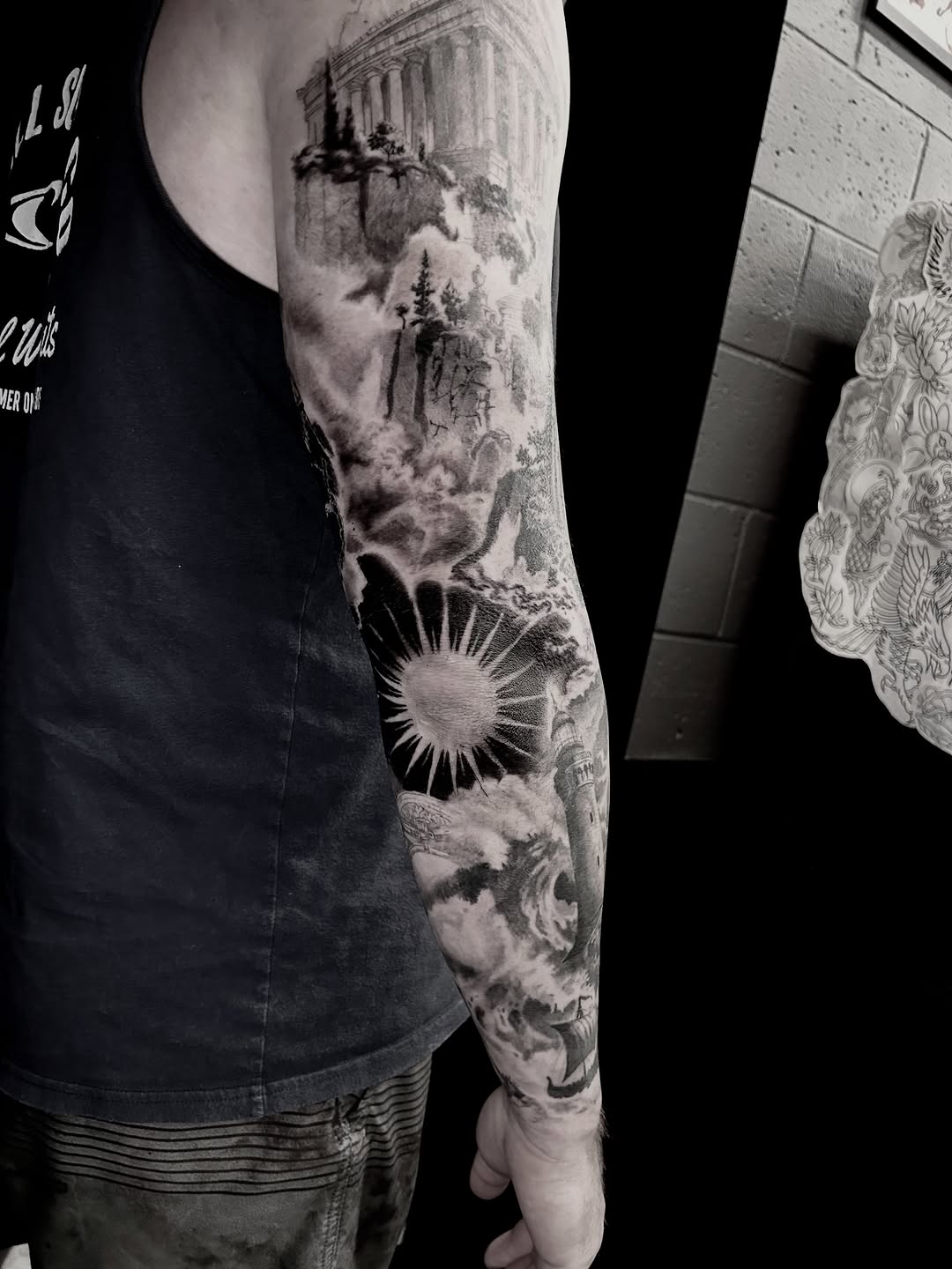 Tattoo by @clack.clack.clack — black_and_grey, realism