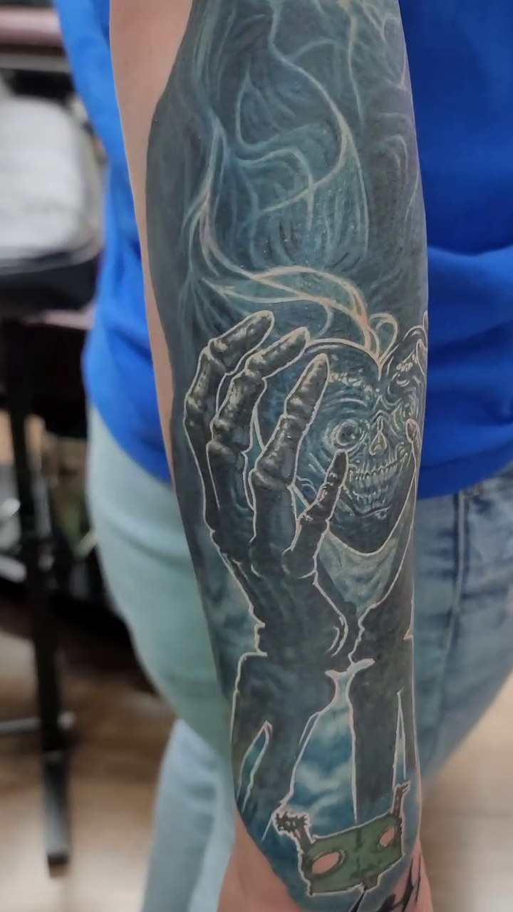 Tattoo by @tattoosbyronny — dark_realism, black_and_grey