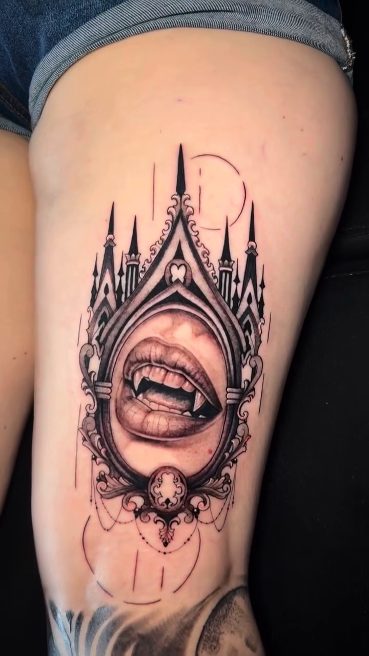 Tattoo by @andyrose_tattoo — illustrative, black_and_grey