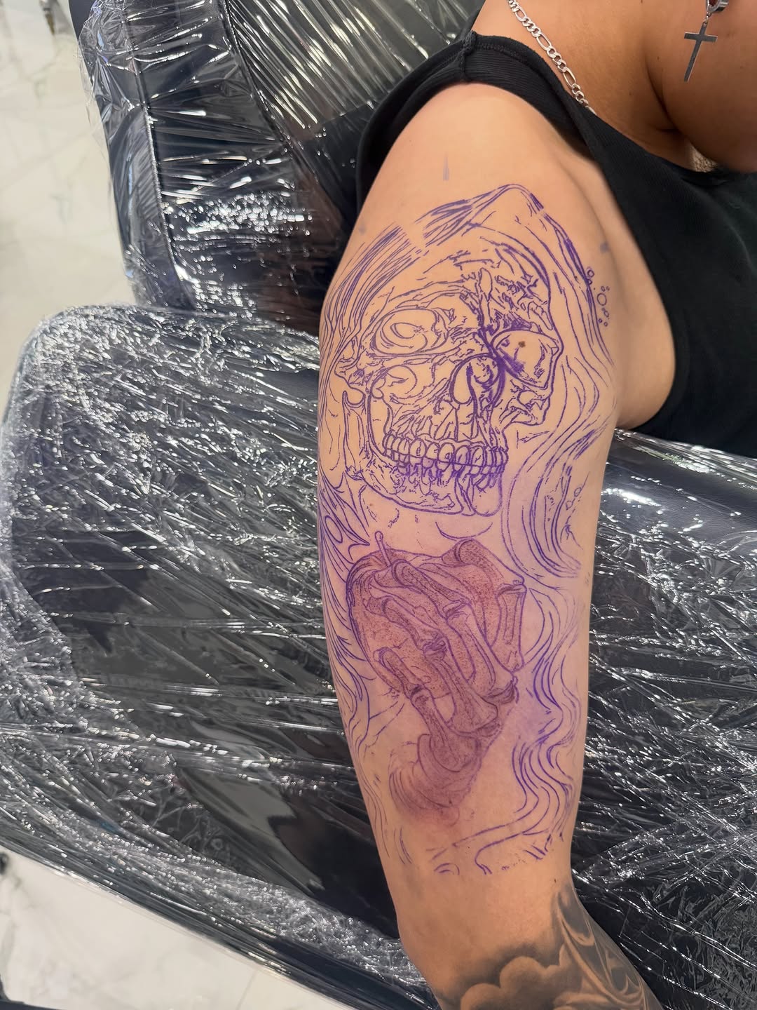 Tattoo by @inkedby.jf โ blackwork, illustrative