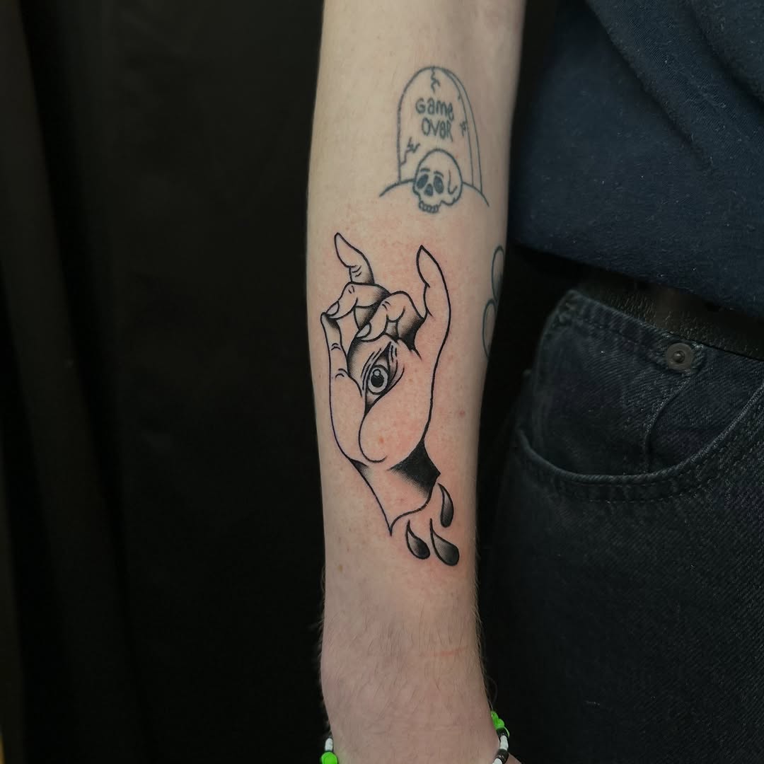 Tattoo by @tyylerbydesign — black_and_grey