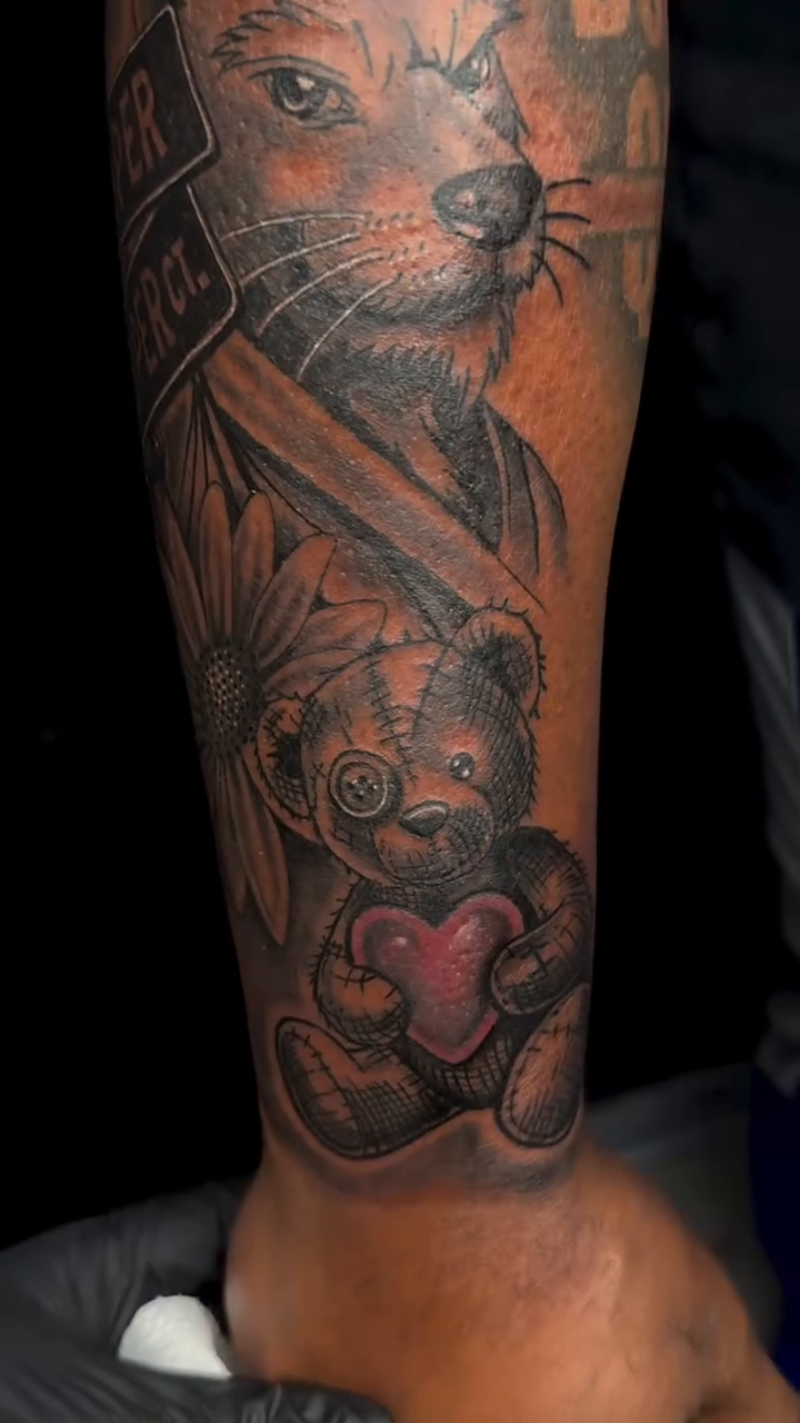 Tattoo by @leftmy_mark — black_and_grey