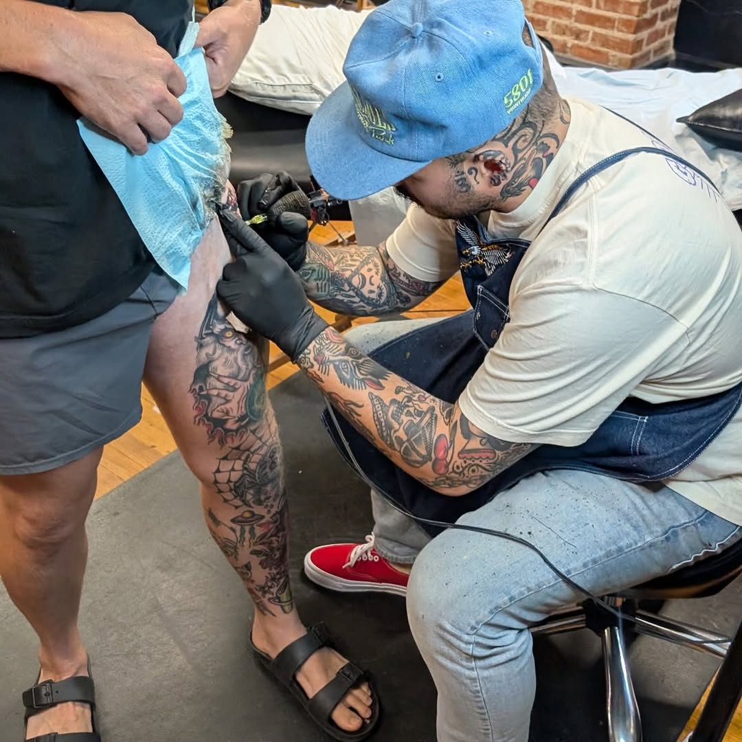 Tattoo by @jaredallentattoos — illustrative, blackwork