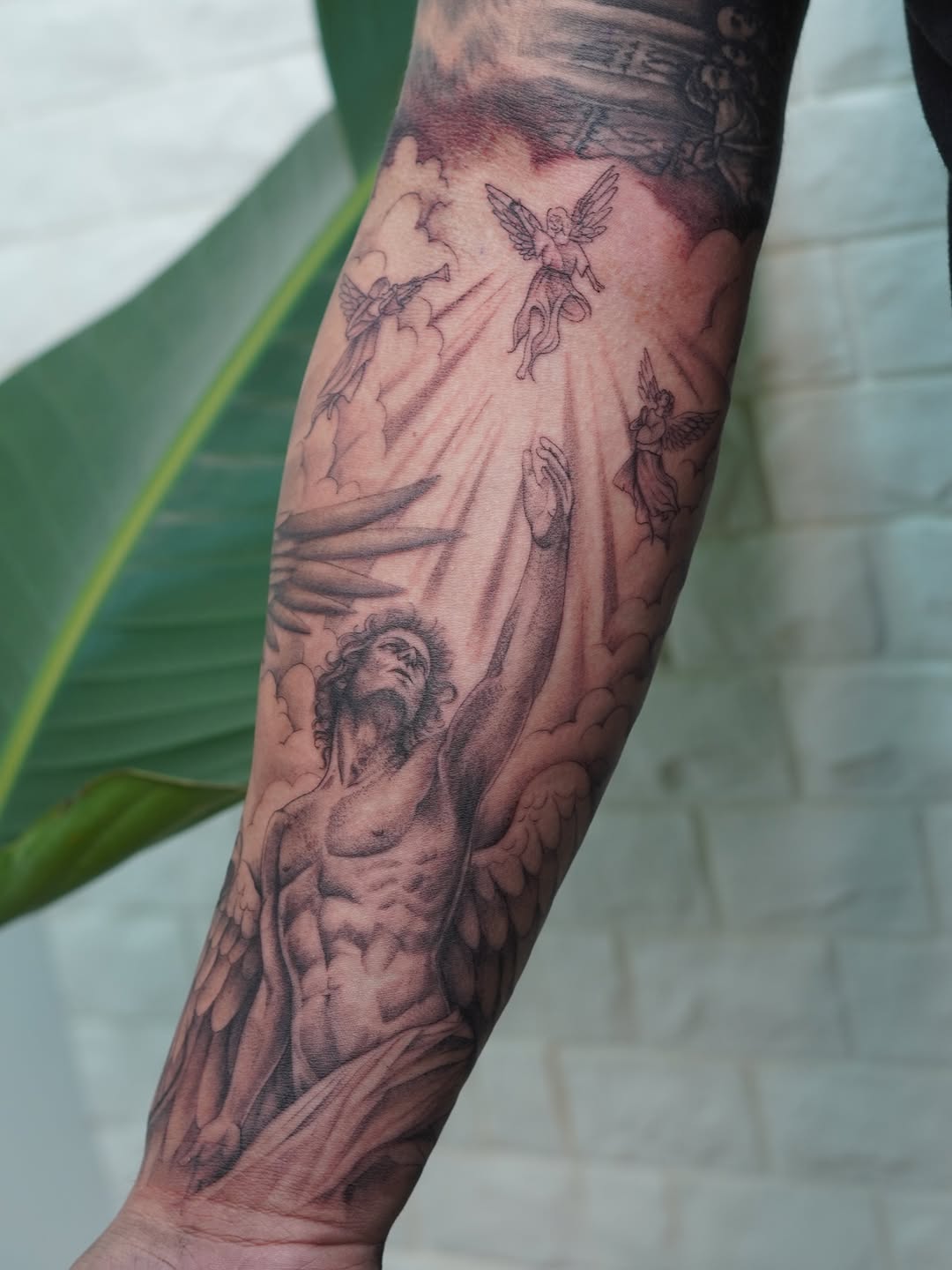 Tattoo by @danaeoxotattoos โ realism, black_and_grey