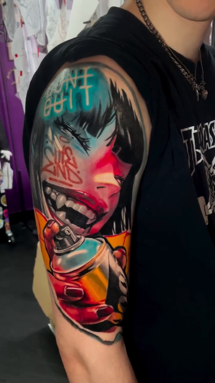 Tattoo by @vono.tattooer — trash_polka, realism