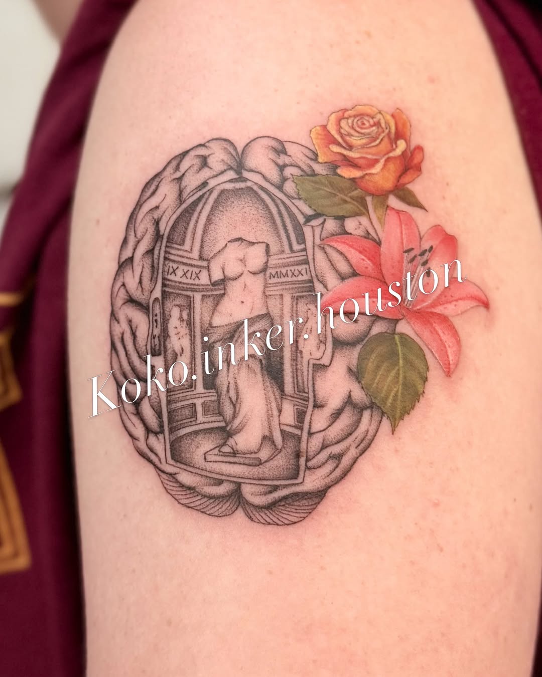 Tattoo by @koko.inker.houston β realism, dotwork