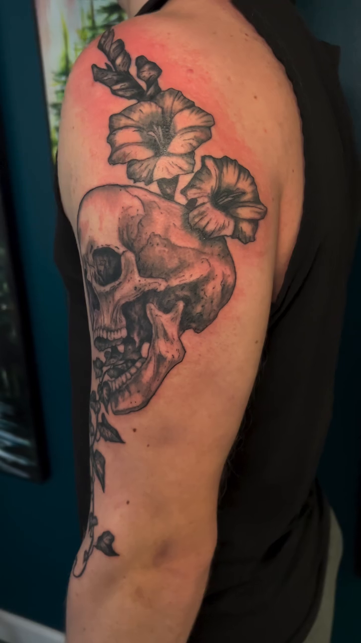 Tattoo by @milesbrowne — black_and_grey, realism