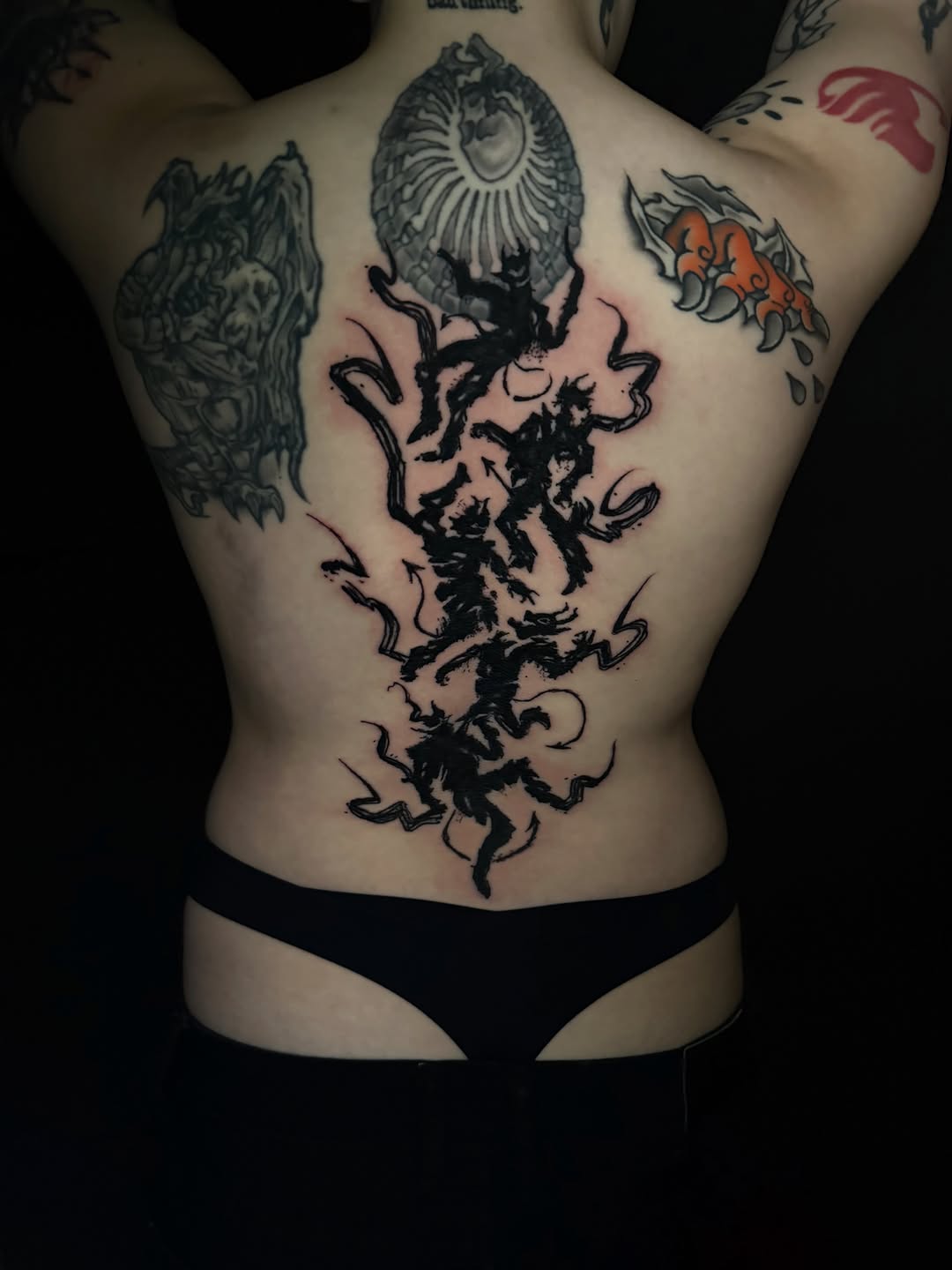 Tattoo by @worth.4ever — blackwork, illustrative